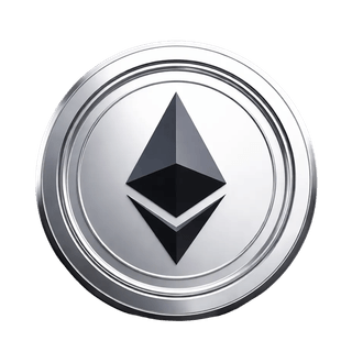Floating graphic element showcasing the Ethereum (ETH) coin