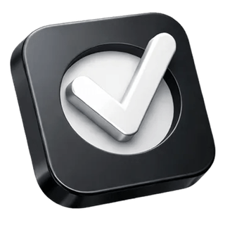 3D checkmark confirmation icon shown on the Bold Meritholden about page